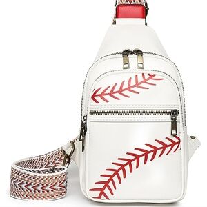 Baseball Crossbody Bag PU Leather